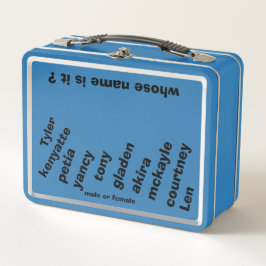 LUNCHBOX avec noms unisex /ZAZZLE MMETROPOLIM