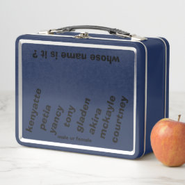 Lunchbox avec Unisex Names bY métropolim