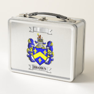 Lunchbox Braun Familienname und Schild