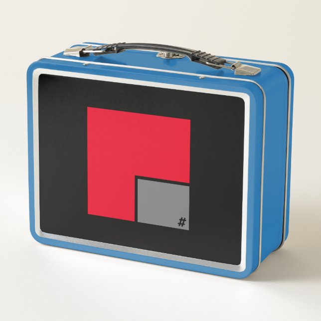 Lunchbox en métal BLEU CLAIR bY #MMETROPOLIM (Dos)