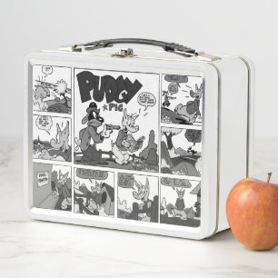 Lunchbox en métal de porc des années 1940