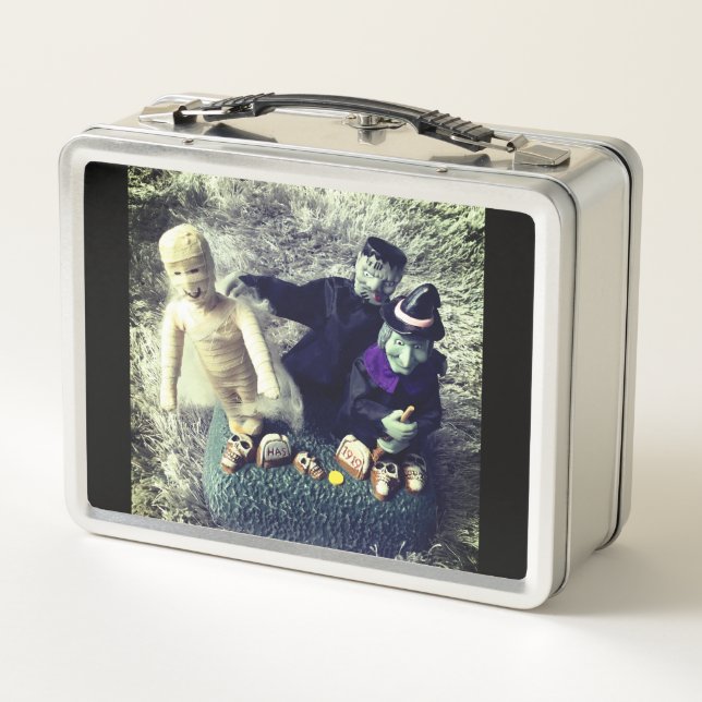 Lunchbox en métal d'Halloween par dalDesignNZ (Dos)