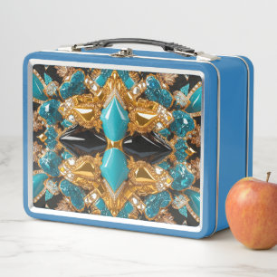 Lunchbox en métal inoxydable avec couleurs Bahamas