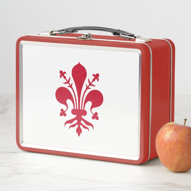 Lunchbox en métal inoxydable avec drapeau de Flore (En situation)