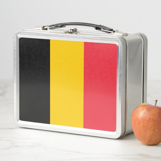 Lunchbox en métal inoxydable avec drapeau de la Be (En situation)
