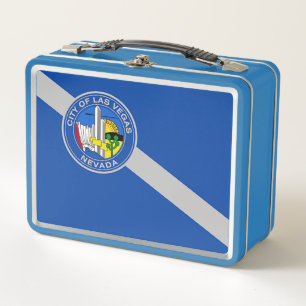 Lunchbox en métal inoxydable avec drapeau de Las V