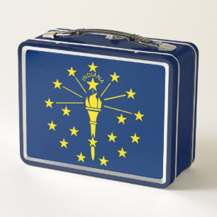 Lunchbox en métal inoxydable avec drapeau de l'Ind