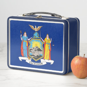 Lunchbox en métal inoxydable avec drapeau de New Y