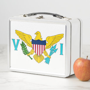 Lunchbox en métal inoxydable avec drapeau des îles