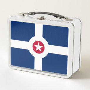 Lunchbox en métal inoxydable avec drapeau d'Indian