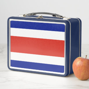 Lunchbox en métal inoxydable avec drapeau du Costa