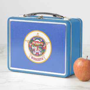 Lunchbox en métal inoxydable avec drapeau du Minne