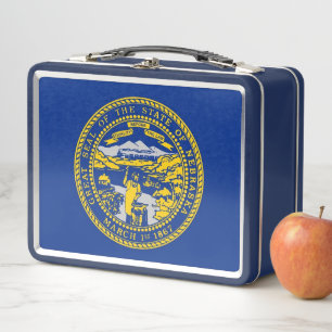 Lunchbox en métal inoxydable avec drapeau du Nebra