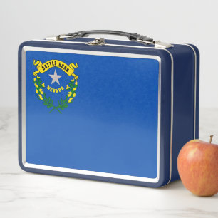 Lunchbox en métal inoxydable avec drapeau du Nevad