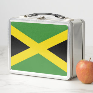 Lunchbox en métal inoxydable avec drapeau jamaïcai