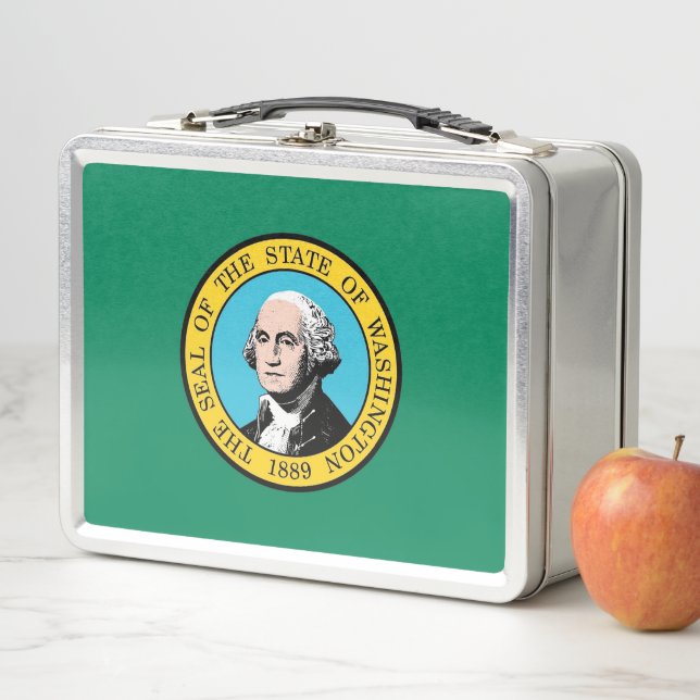 Lunchbox en métal inoxydable - Drapeau de l'État d (En situation)