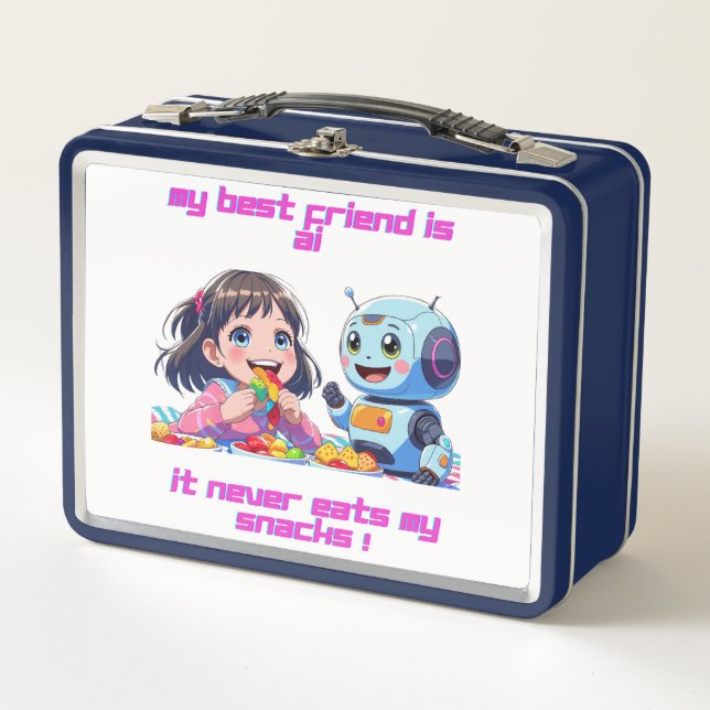 Lunchbox en métal -"Mon meilleur ami est AI Metal  (Devant)