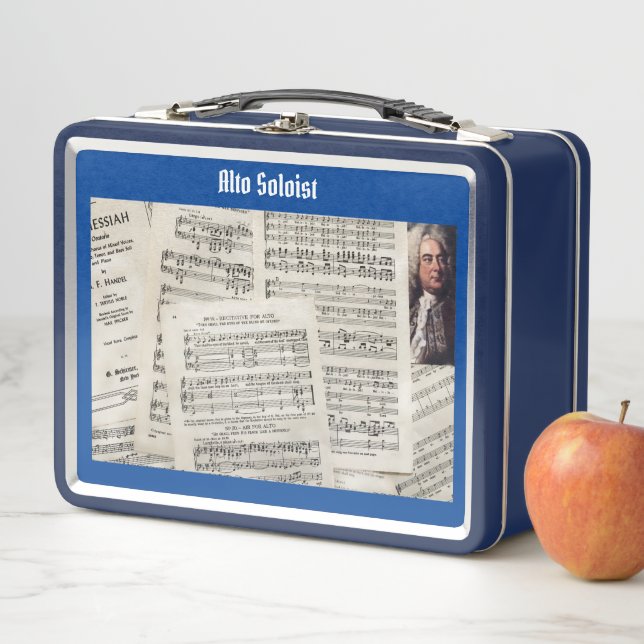 Lunchbox en métal soliste de Handel Messiah Alto (En situation)