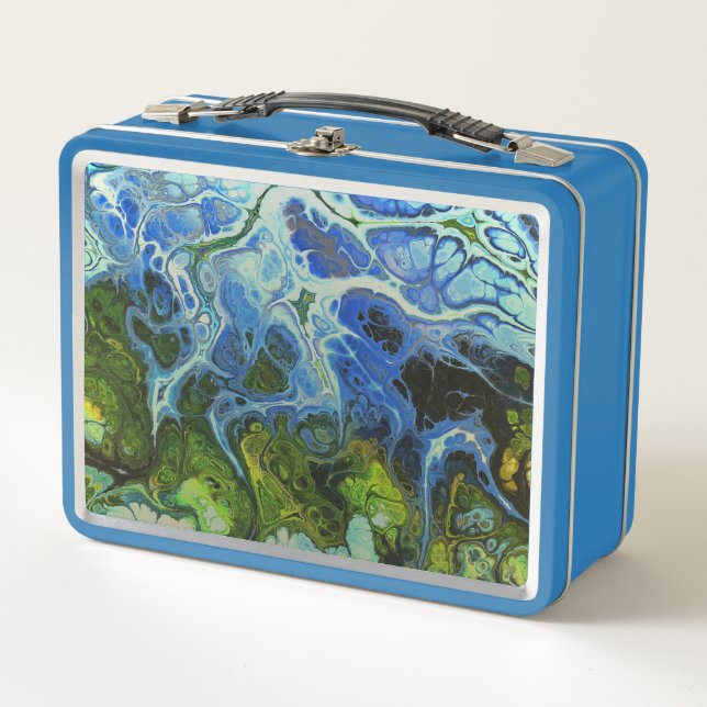 Lunchbox vert et bleu bio (Devant)