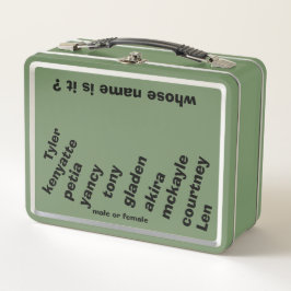 Lunchbox W/ Unisex-Namen / WER HEISST ES?