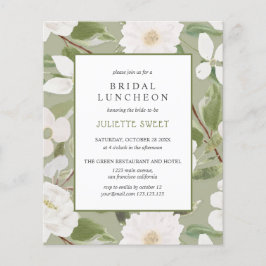 Luncheon de mariage | Fleurs blanches aux feuilles