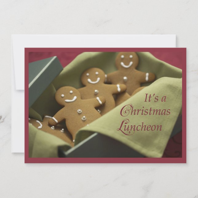 Luncheon Gingerbread Noël Invitation (Devant)