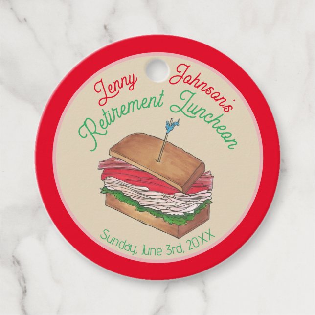 Luncheon Lunch Türkei Club Sandwich Geschenkanhänger (Vorderseite)