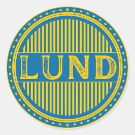 Lund City Pride Emblem – Swedish Identity Runder Aufkleber