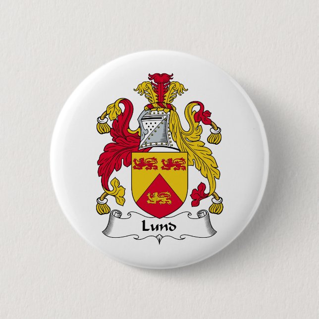 Lund-Familienwappen Button (Vorderseite)