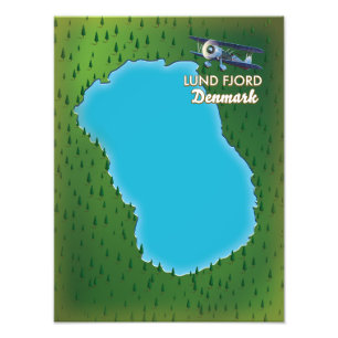 Lund Fjord Dänemark Karte Fotodruck