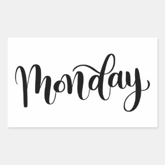 Lundi - Autocollant de calligraphie / lettrage