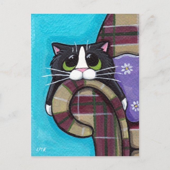 Lundi matin bleus - carte postale de chat (Devant)