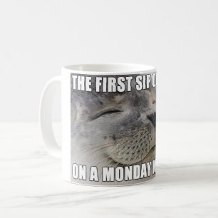 Lundi matin tasse de café drôle de Meme de joint