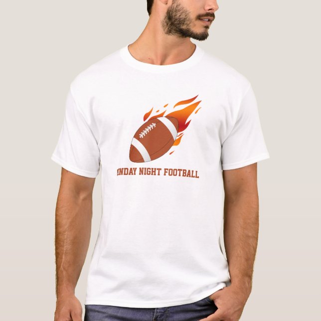 Lundi soir T-shirts noir du football (Devant)