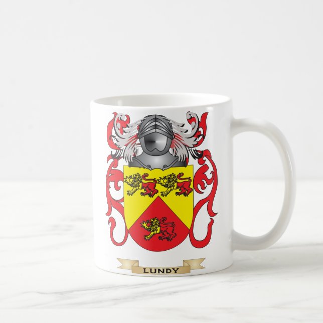 Lundy Wappen (Familienwappen) Kaffeetasse (Rechts)