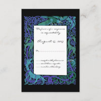 Lune Bleu Celtique Animaux Design Mariage RSVP