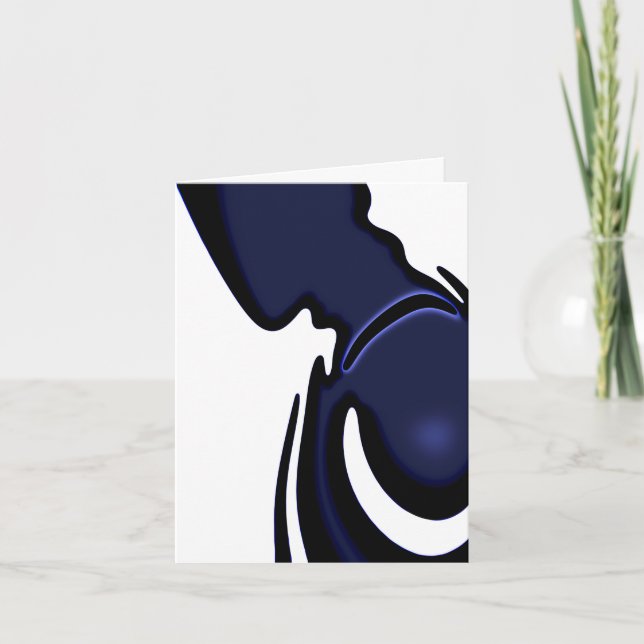 Lune bleue : Bleu Abstrait, Blanc & Noir (Devant)