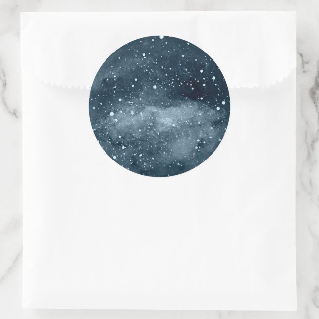 Lune céleste | Sticker à enveloppe de ciel nocturn (Sac)