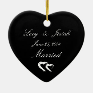 Lune Coeur Marié Ornement Mariage Cadeau