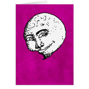 Lune de jazz sur la carte rose intense