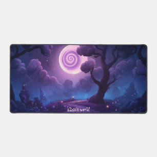 Lune d'Imaginaire au-dessus d'un chemin enchanté