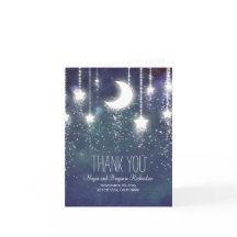 Lune et Étoiles Mariage Naval Enchanté Merci