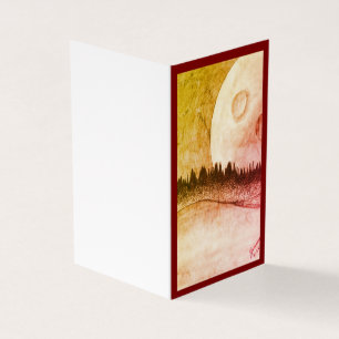 Lune et planète - Rouge
