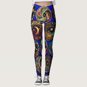 Lune et Star Celestial Leggings - Ciel de nuit