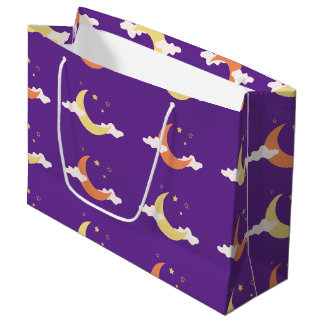 Lune & Étoiles Grand sac cadeau