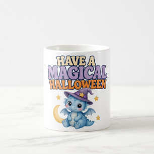 Lune fantaisiste et tasse de café Halloween Dragon