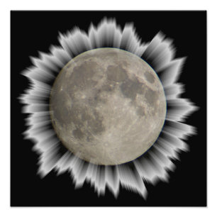 Lune, la lune, la luna, the moon poster