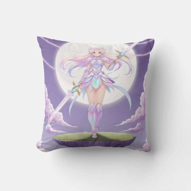 Lune Lame Guerrier Jeu Oreiller - Pastel Anime Gir (Recto)