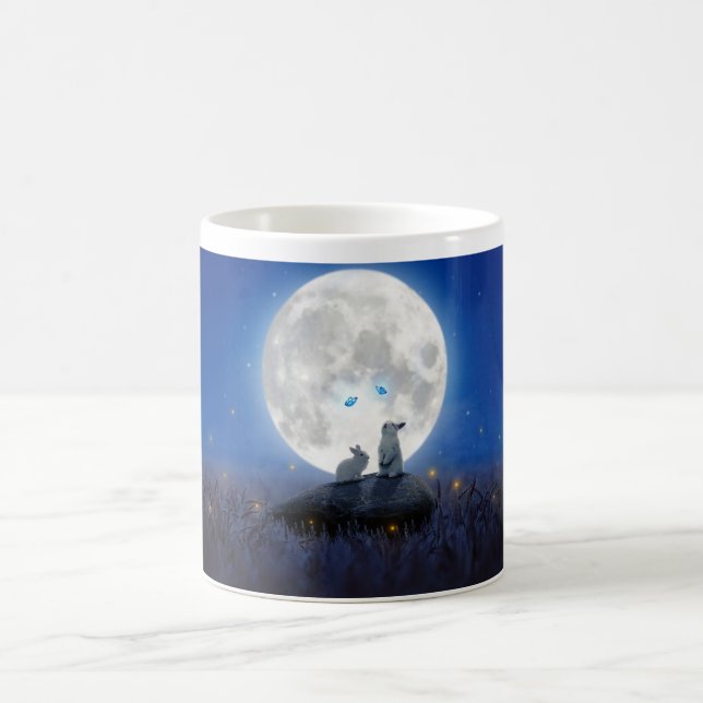 Lune lapins tasse de café (Centre)