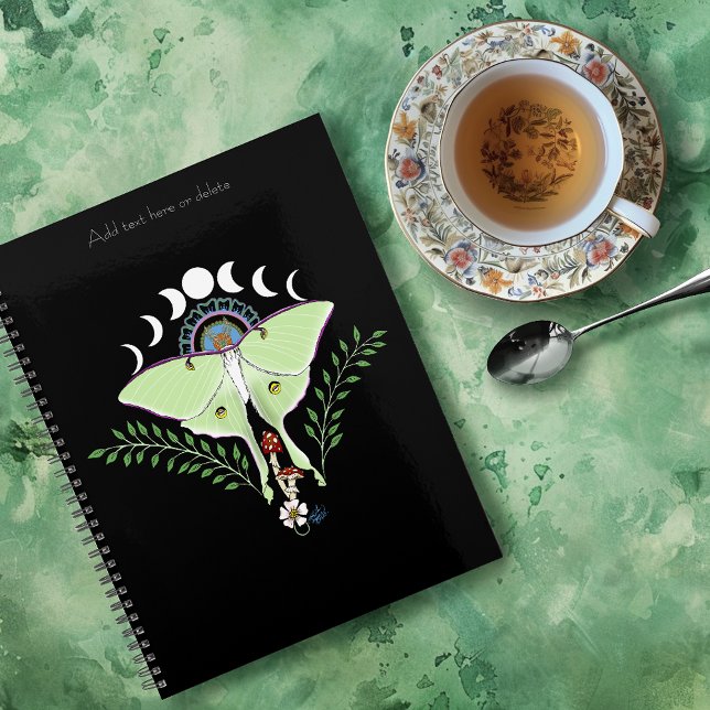 Lune Papillon Éthéré Vert Mystique Céleste (Créateur téléchargé)